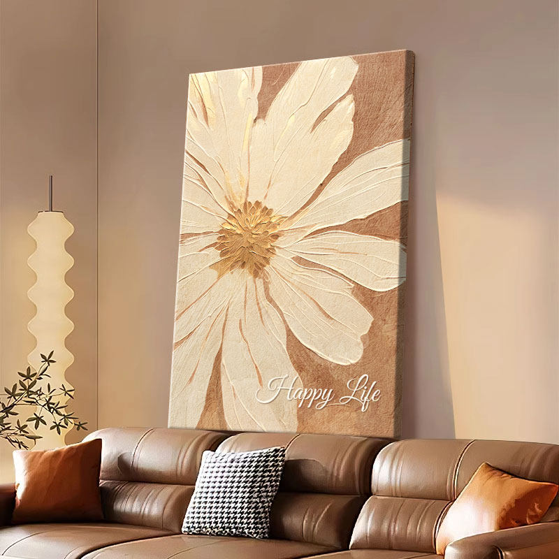 向阳花开沙发背景墙落地画奶油风抽象花卉客厅装饰画高档艺术挂画,家居饰品,现代装饰画,淘宝优惠券,粉丝福利购,淘宝优惠卷