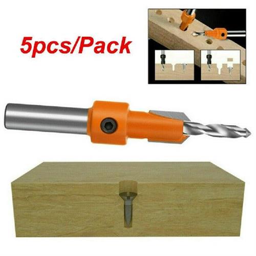 5pcs Carbon Steel Woodworking Bit Set Hexagon ank