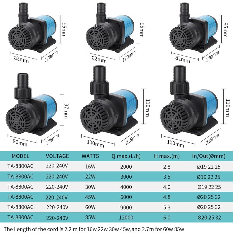 Fish Tank Variable Frequency Adjustable Submersible Pump Fi