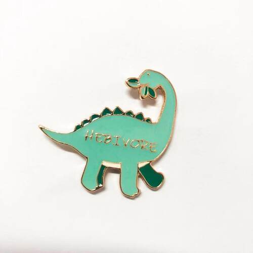 好货Herbivore Dinosaur Enamel Pin Badge for Vegetariani