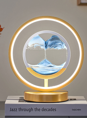 创意解压流沙画沙漏摆件办公室桌面装饰乔迁新居结婚送礼生日礼品