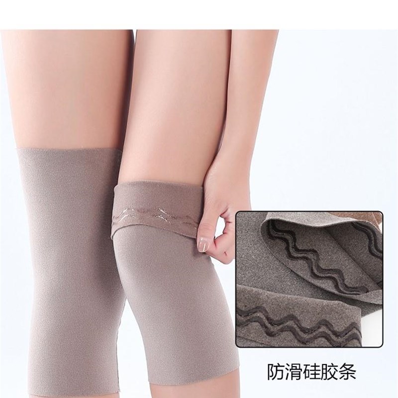 护膝老寒腿保暖德绒冬女士膝盖关节套男防寒老人加兜护漆1101c