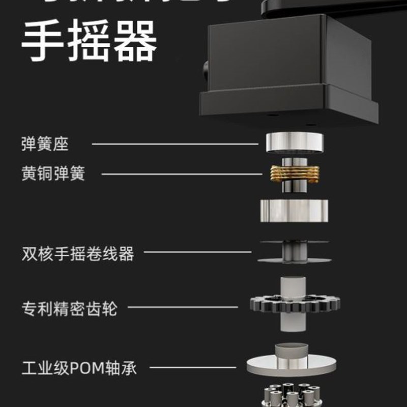 好货幸福太太单杆式手摇升降晾衣架双杆阳台晒衣架小户型晾衣杆室