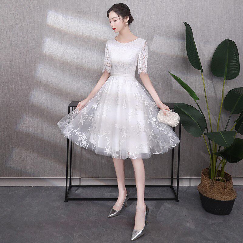 18岁成年礼女生礼服十八公主裙超仙小个子钢琴表演白色晚平时可穿