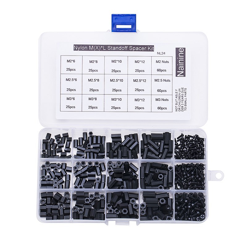 480Pcs/set M2 M2.5 M3 Hex Nylon Standoff Spacer Column  PCB