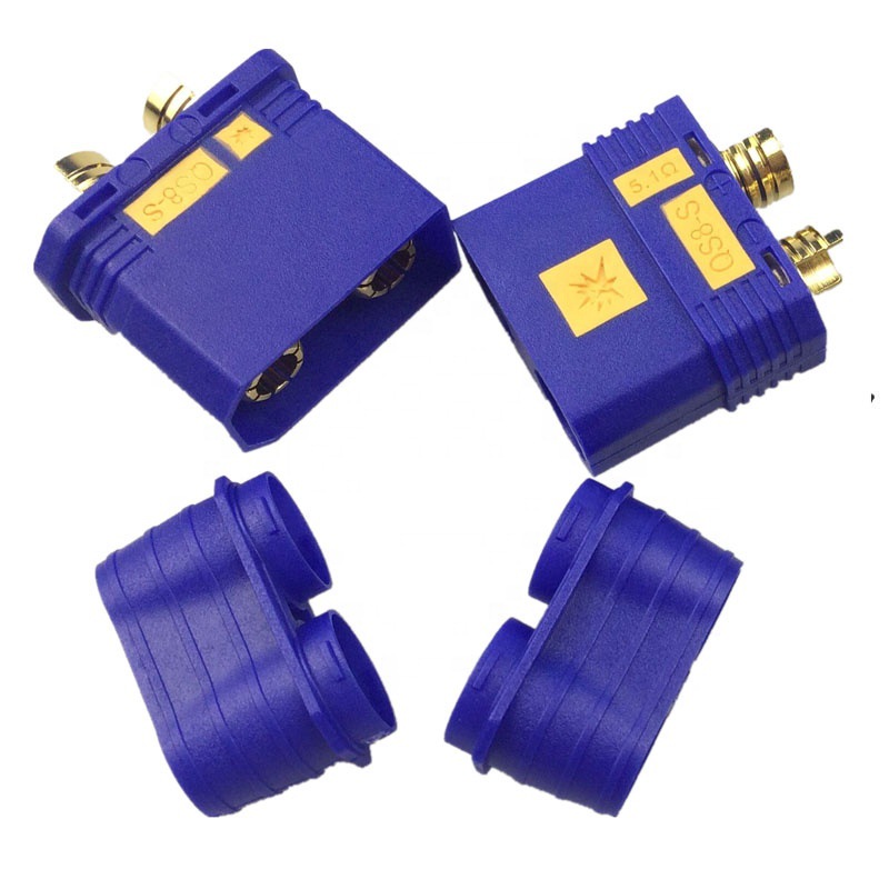 QS8-S防打火插头120A大电流连接器耐高温航模汽车电源公母头焊接