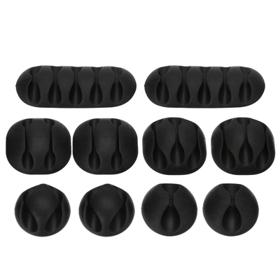 好货10pcs/pack Adhesive Cable  Desk Wire Tidy Organiser Mana