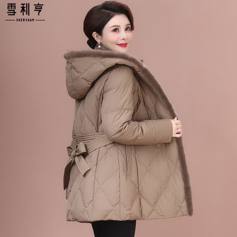 好货2025冬季新款休闲气质妈妈羽绒服气质中老年保暖棉服女时尚妈