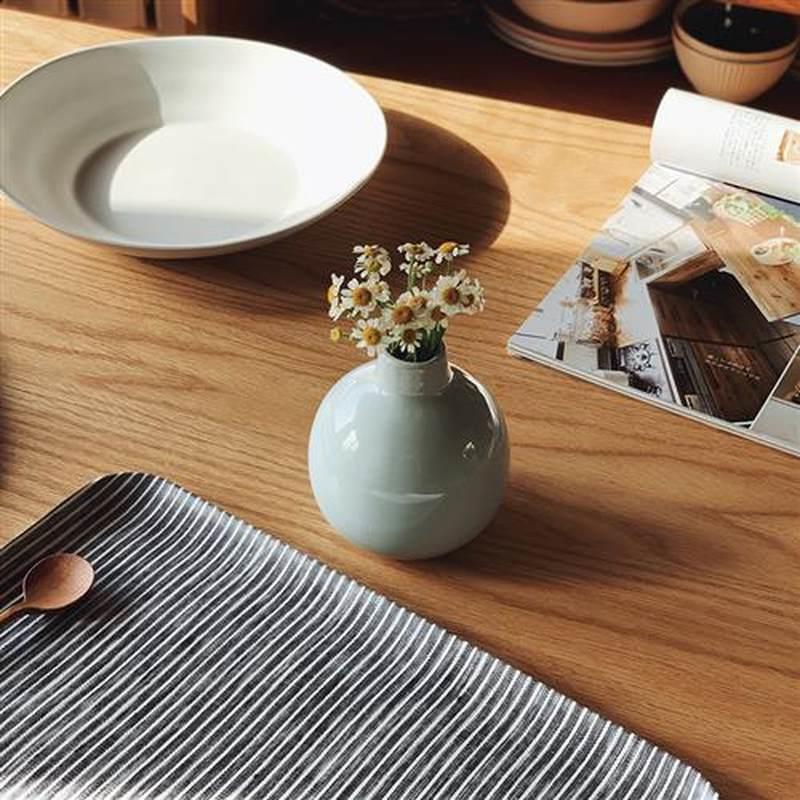 收集时光 小野花就很美! 淡蓝小圆球花瓶 陶瓷桌面小花瓶 包邮