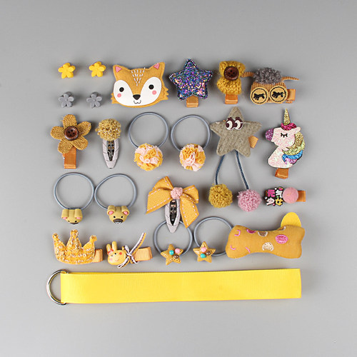 好货24pcs / set of hair accessories fashion cute hairpin gir
