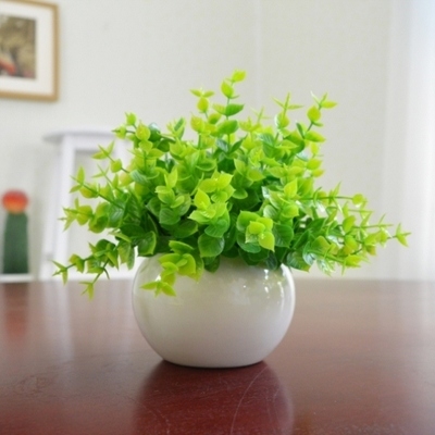 店铺装饰摆件绿植暖气片仿真中式假植物饰品用品小盆景小清新拍摄