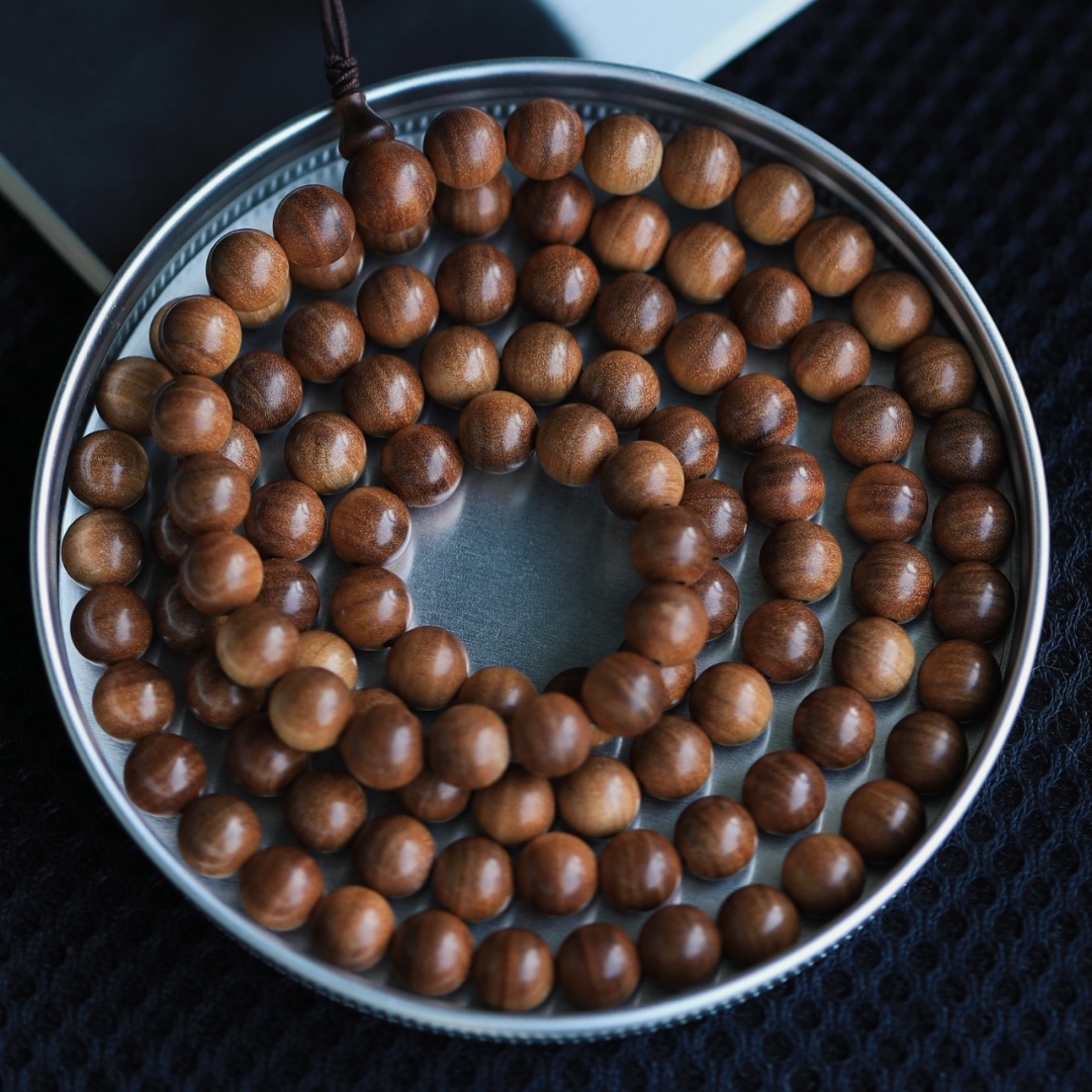 印度老料老山檀香 横纹 0.8*108颗