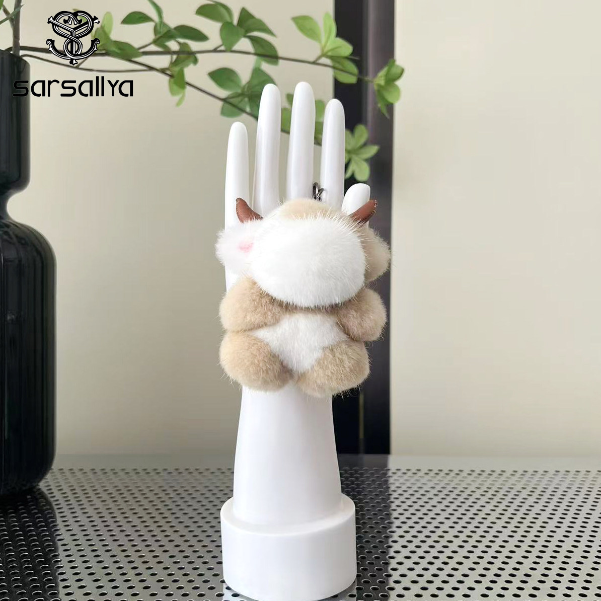 【饰你自制】可爱水貂毛小牛毛绒挂件钥匙扣包包挂饰创意礼物