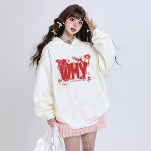 2026春款新款韩版小个子学生宽松显瘦连帽卫衣薄款外套上衣卫衣女