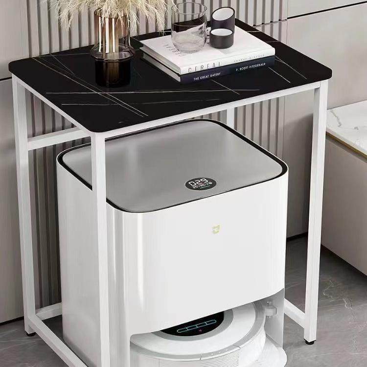 沙发侧边角几轻奢客厅大理石收纳架茶几小桌子拖扫地机器人置物架