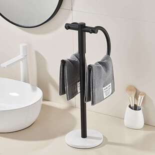 304不锈钢浴室立式毛巾架台面置物收纳架卫生间厨房擦手巾架圆环