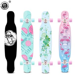 四轮滑板公路刷街舞步板男女成人dancing舞板长板FISH