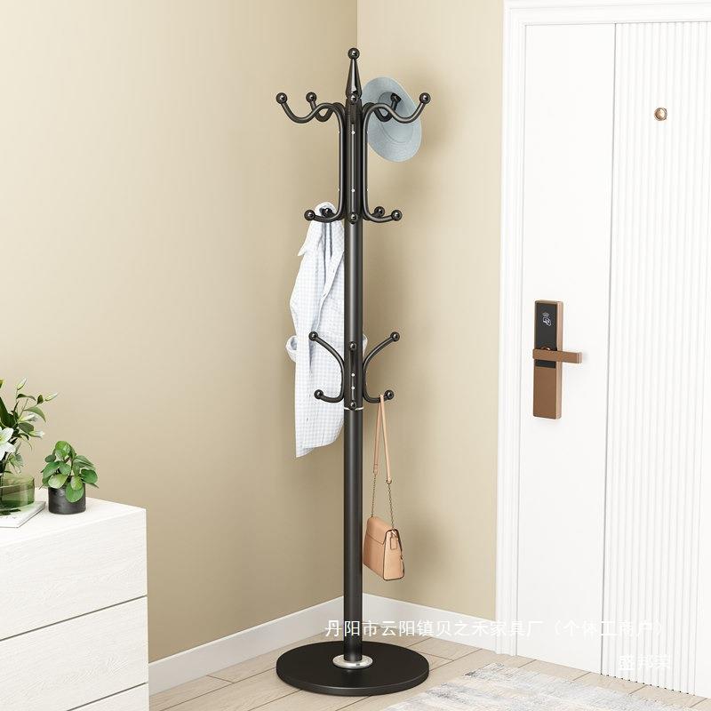 铁艺衣帽架落地式卧室挂衣架家用客厅立式简约衣服衣物置物的