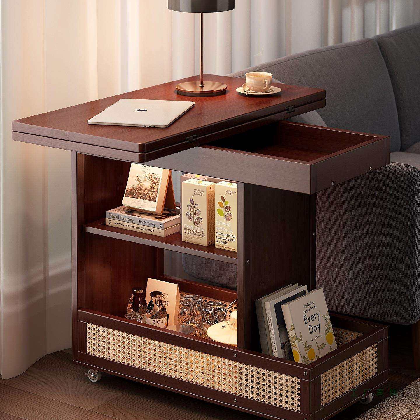 移动茶几边几沙发侧边储物柜客厅家用小户型实木中古推车折叠桌子,畜牧/养殖物资,畜牧/养殖器械,淘宝优惠券,粉丝福利购,淘宝优惠卷