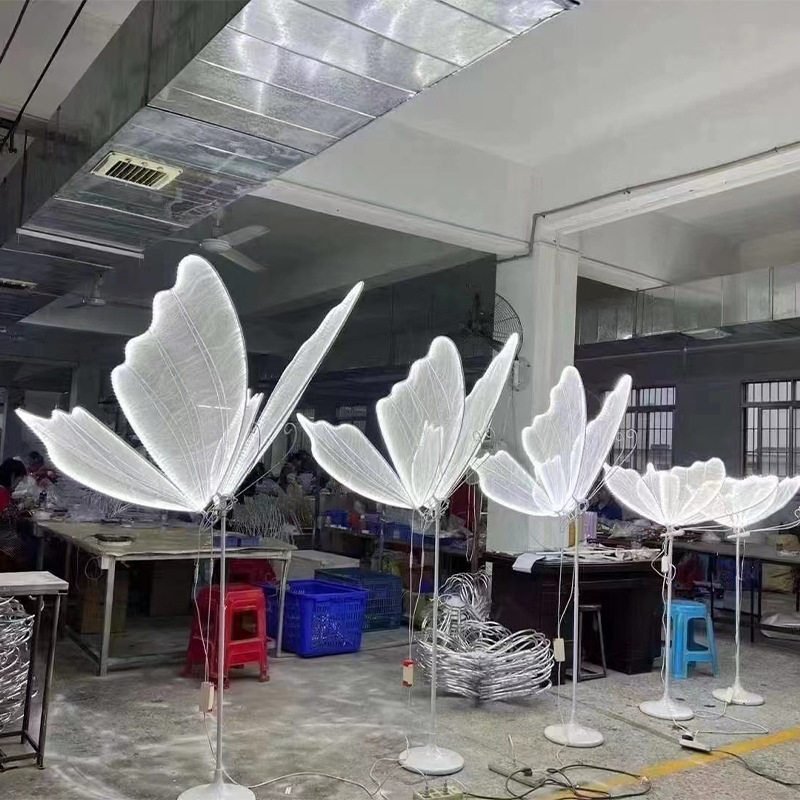 婚庆蝴蝶路引灯道具发光结婚摆件吊顶装饰婚礼T台吊灯商场