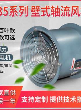 DZ低噪声壁式轴流通风机DZ-11-2.5 2P/0.25KW 2000m3/h 215pa