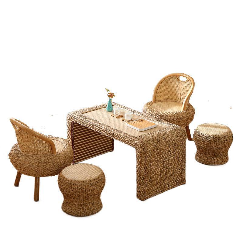 藤编榻榻米桌子小茶几日式矮桌子炕桌家用飘窗桌阳台小茶几国学桌