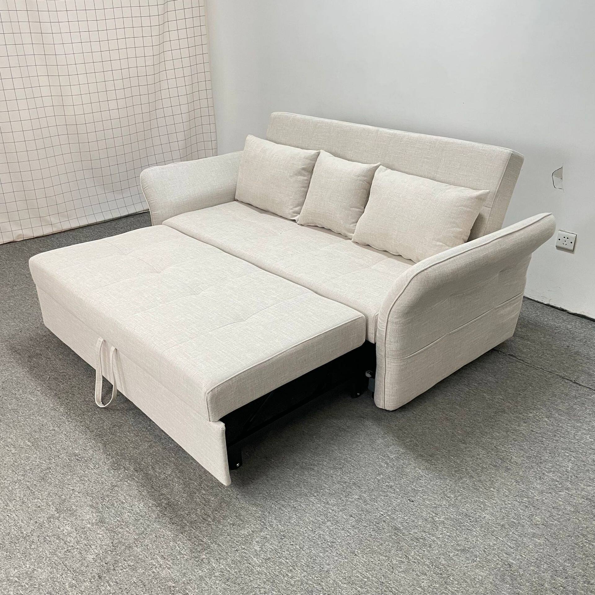 小户型两用折叠储物布艺沙发床