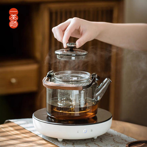 围炉煮茶家用室内全套煮茶壶一套蒸茶器煮茶炉电陶炉烤罐罐茶插电