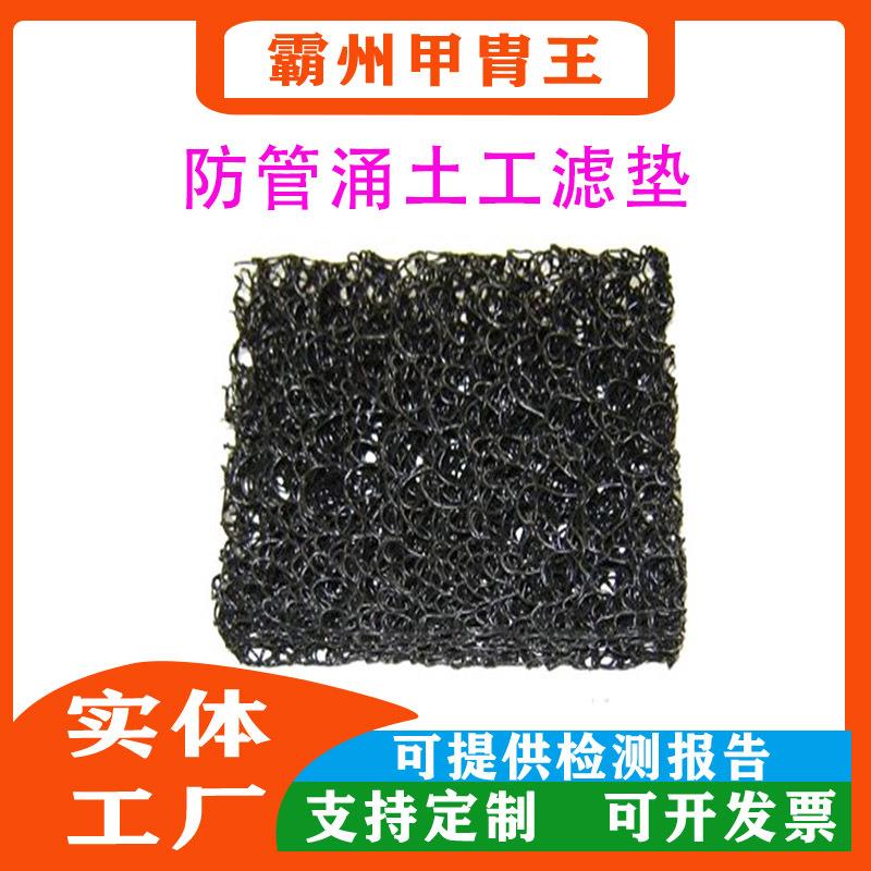 抗洪抢险10mm防管涌土工滤垫网状交织排水板抗压强度：≥110kPa