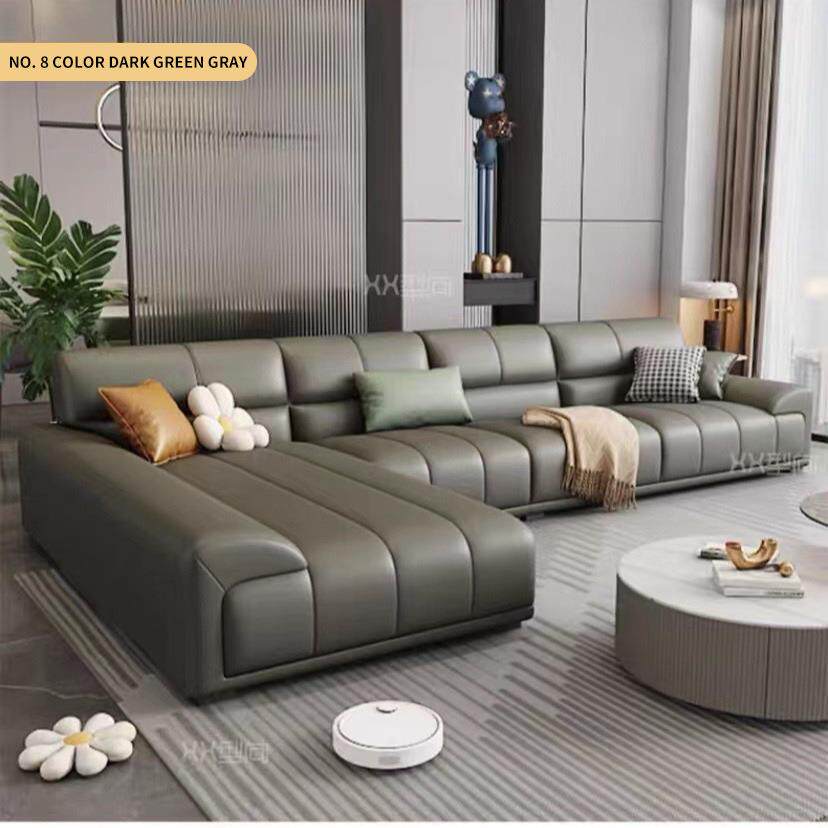 简约现代猫爪布艺沙发免洗抗菌钢琴键乳胶小户型意式真皮客厅家具