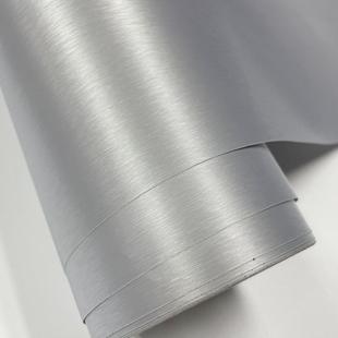 新款上市银色金属拉丝膜汽车改色贴膜导气普通拉丝改色膜