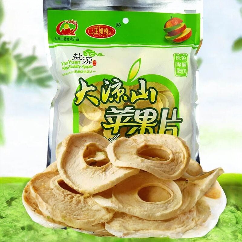 大凉山盐源苹果乾走婚桥苹果片原味泸沽湖苹果脆水果蔬盐源苹果圈