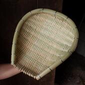 竹编筲箕簸箕竹篮竹筛农家手工金竹编筐晒盘厨房洗菜沥水装 饰家用