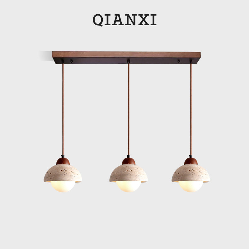 QIANXI黄洞石诧寂风餐厅吊灯