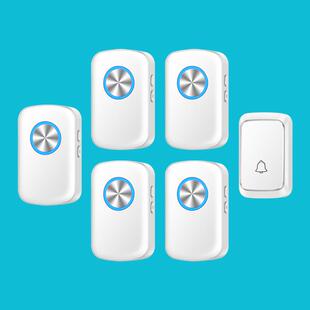 数码强闪光无线家用一拖五门铃远距离大音量聋哑老人呼叫按钮防水