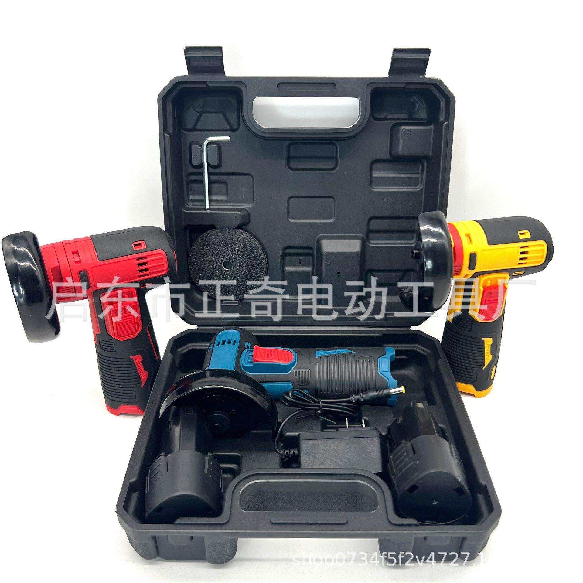 新款3寸迷你锂电角磨机小型家用手持式切割机磨光机