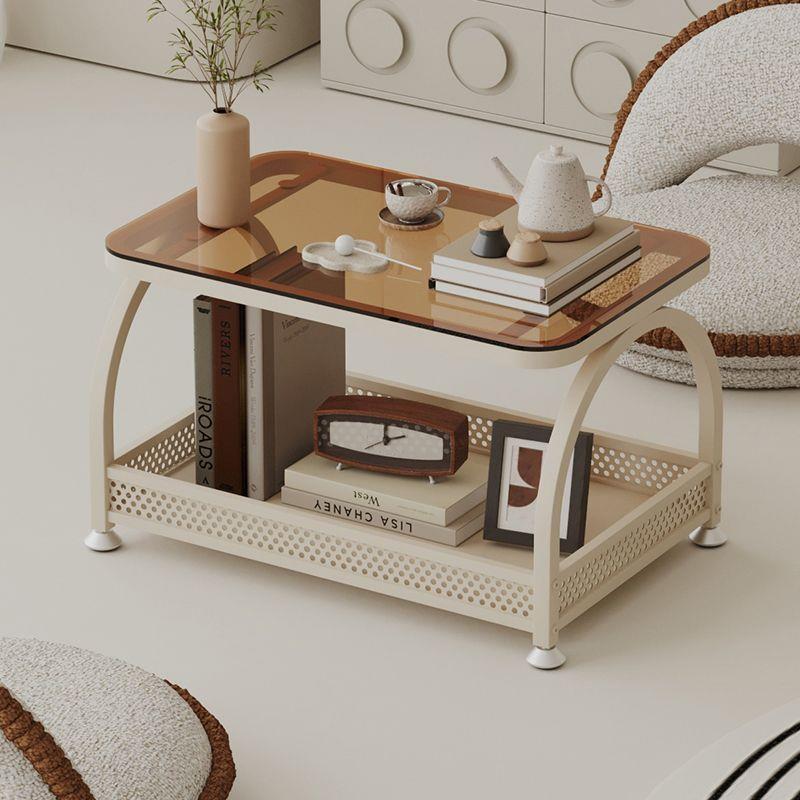 飘窗小桌子卧室家用榻榻米玻璃小茶几网红奶油风阳台休闲矮桌炕几