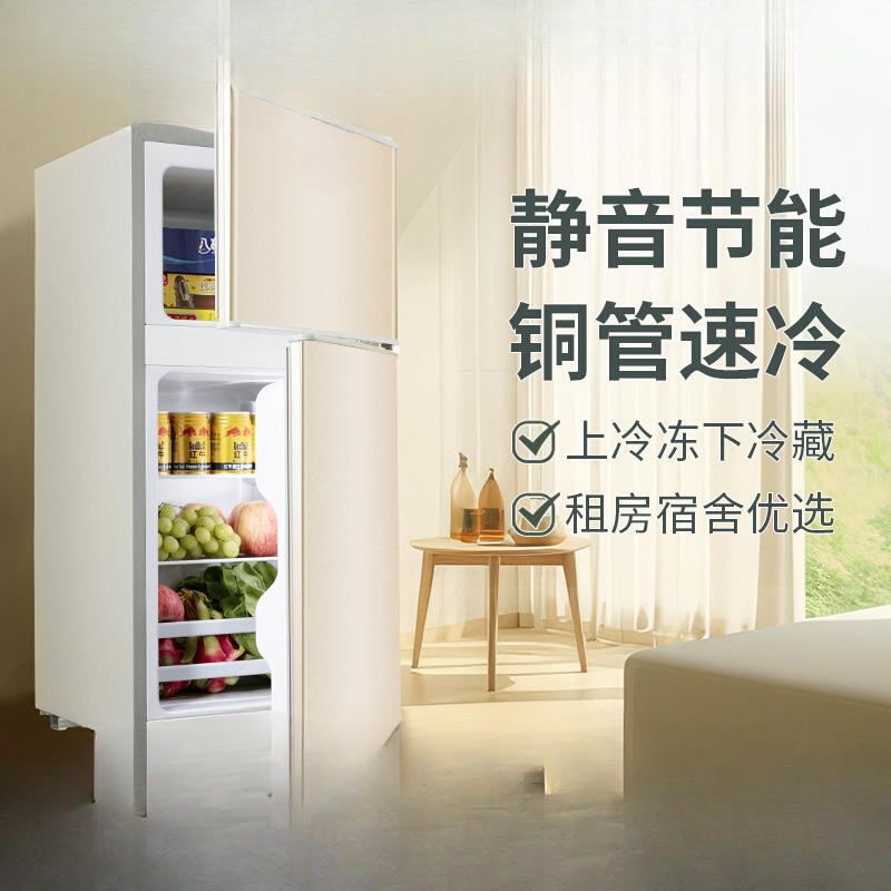 一级能效小冰箱二人家用小型出租房宿舍用迷你双门冷藏电冰箱