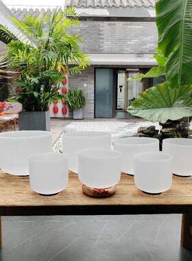 工厂供货专业A级准音432hz水晶钵颂钵石英水晶碗钵