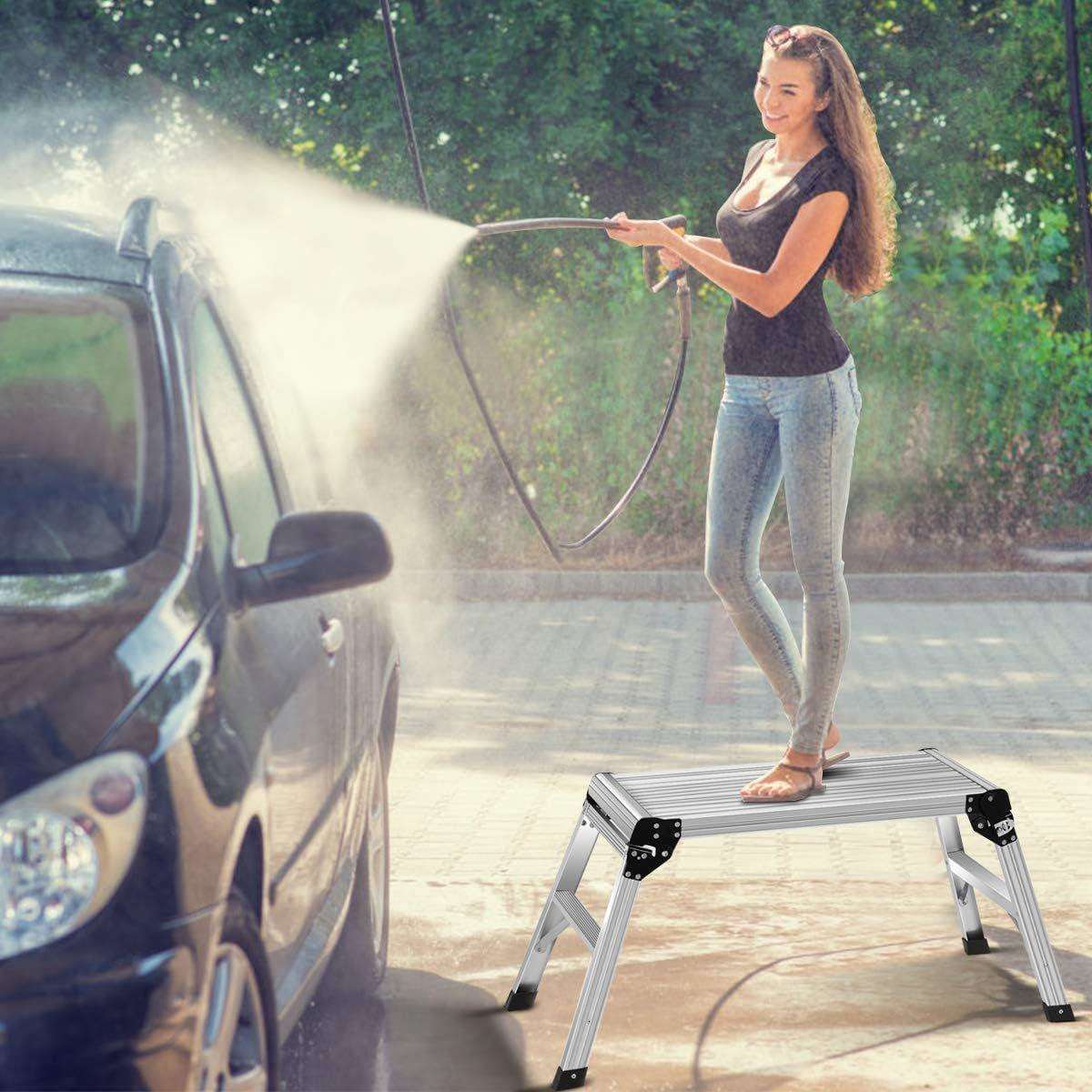 多功能铝合金家用洗车凳子装修便携折叠马凳工具登高平台二步梯子