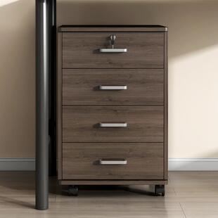 文件柜办公室桌下收纳柜带锁储物柜置物柜办公柜抽屉式移动矮柜子