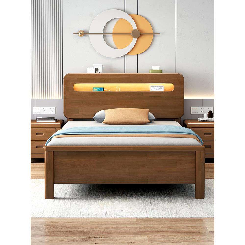 1.2米实木床1.35单人气动气压高箱储物1.5侧开收纳箱体1m一二抽屉