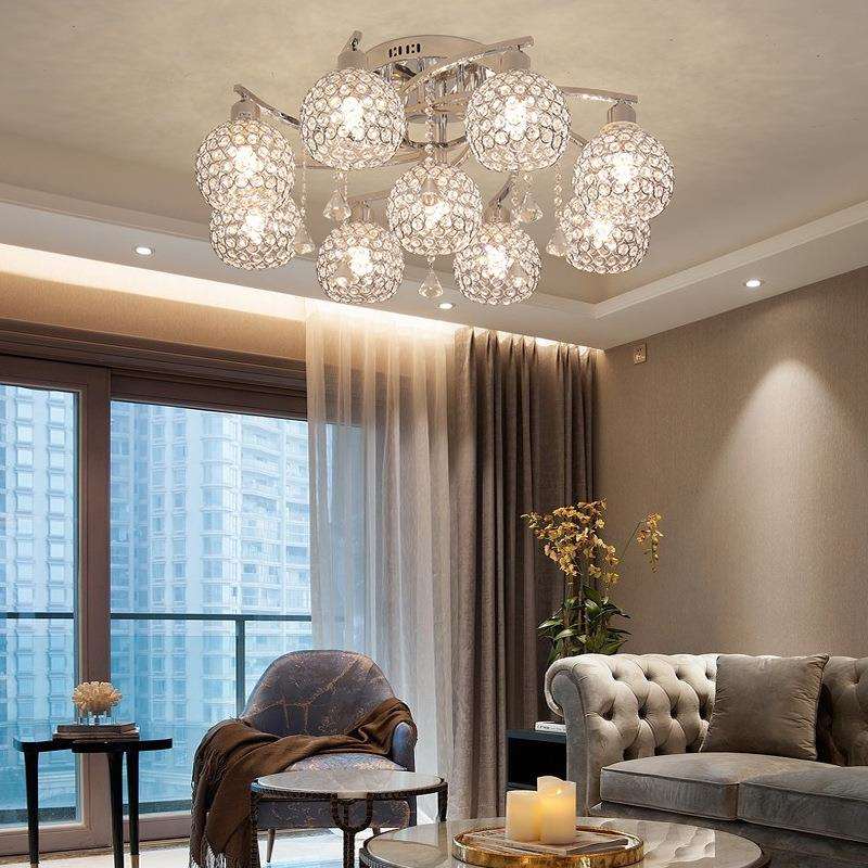 客厅灯简约现代led吸顶灯大气家用创意卧室灯水晶灯餐厅房间灯具