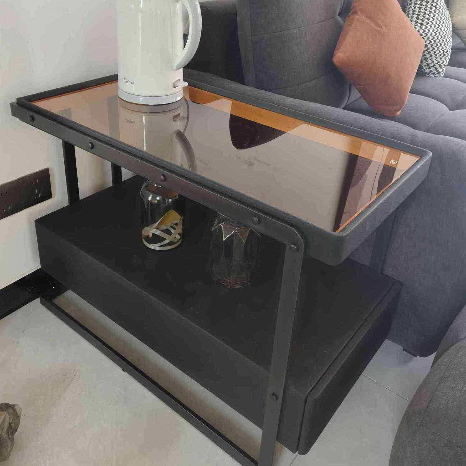 沙发边柜轻奢客厅收纳柜可移动实木沙发边几家用茶几智能款侧边柜