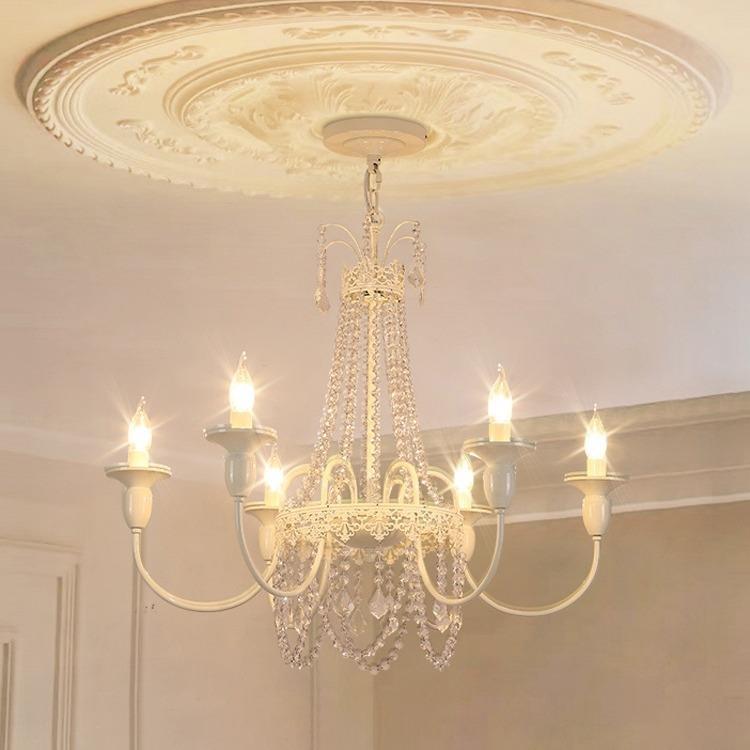 法式复古客厅吊灯水晶美式乡村别墅大气公主房卧室餐厅奶油风灯具