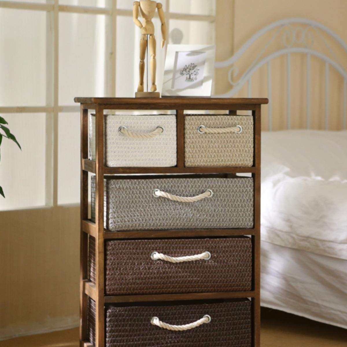 床头柜收纳柜韩式实木藤编抽屉储物柜现代简约卧室五斗柜,纺织面料/辅料/配套,纺织机械配件,淘宝优惠券,粉丝福利购,淘宝优惠卷