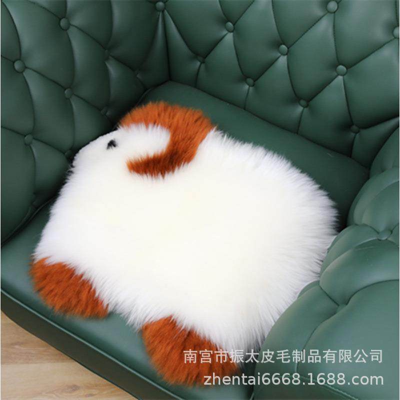 澳洲羊毛垫子沙发垫椅子垫飘窗垫地垫保暖不掉毛可爱羊羊垫支持意