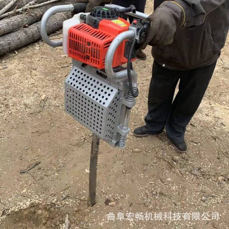 手提汽油大马力带土球移树机
