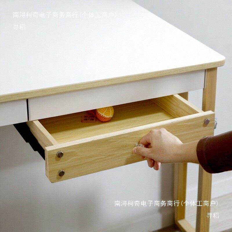 电脑书桌下隐形悬挂式滑轨抽屉收纳盒实木加装加深整理抽屉柜自装