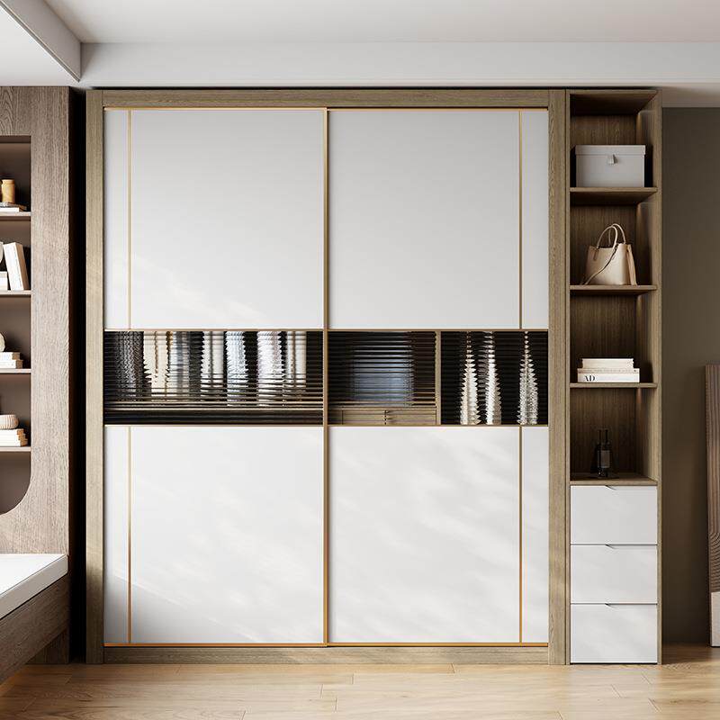 18mm实木多层板衣柜推拉门家用卧室储物柜子移滑门大衣橱收纳